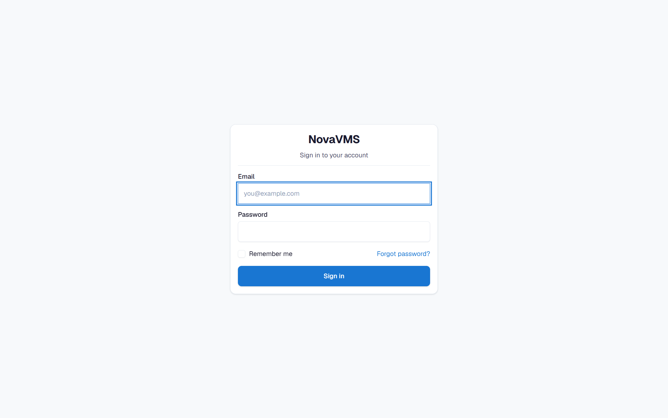 Login form with the Forgot password link highlighted below the sign-in button